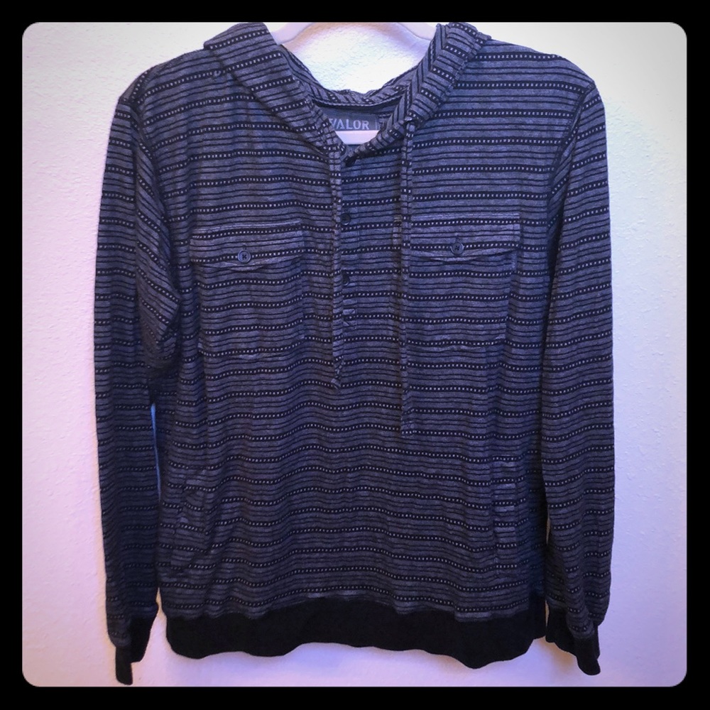 Big Boys Long Sleeve Hooded Shirt